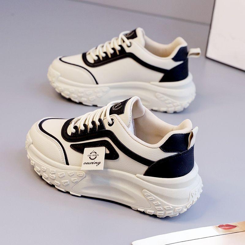 

Обувь для папы Детская осенняя обувь с толстой подошвой Универсальная мягкая подошва Повседневная обувь для бега на весну и осень Спортивная женская обувь 40 чёрный