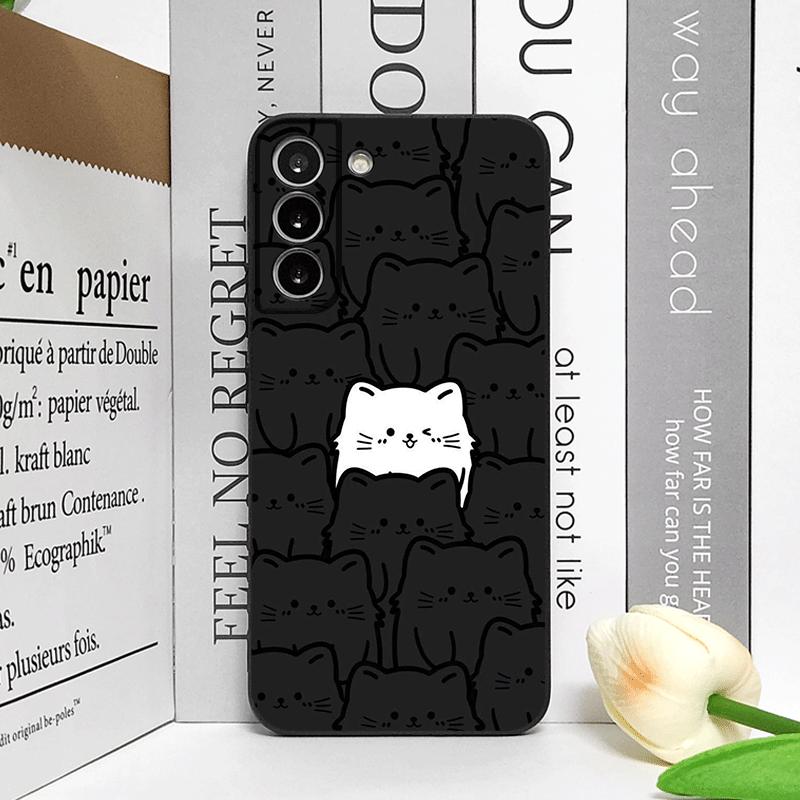 Cartoon Black White Cat Couple Phone Case for OnePlus 13 12 13R 11 10 9 8 Pro Nord 4 N100 N20 CE3 ACE2 ACE3 5G Paired Soft Cover