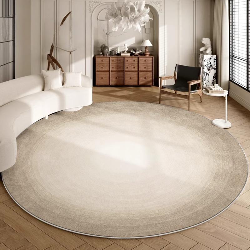 Minimalist Tarz Oturma Odası Dekorasyonu Yuvarlak Halı Yumuşak Kabarık Zemin Paspası Kalın Peluş Çalışma Odası Halısı Gradyan Renkli Halılar Yatak Odası İçin