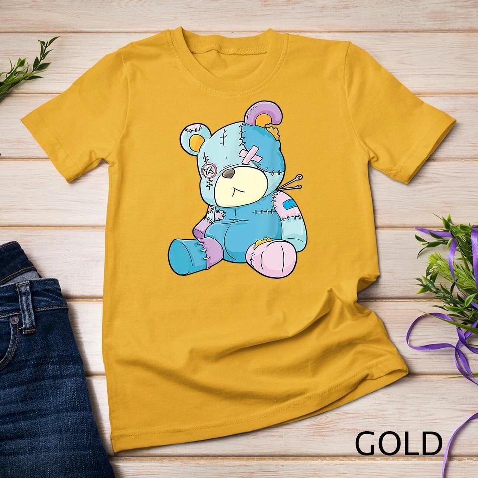 Pastel Goth Teddy Bear Nu Goth Menhera Kawaii Anime Unisex T-shirt 3 XL