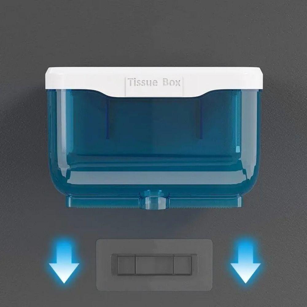 Plastic Tissue Box Wall Mounted Toilet Paper Holder Portable Tissue Holder  Storage Rack