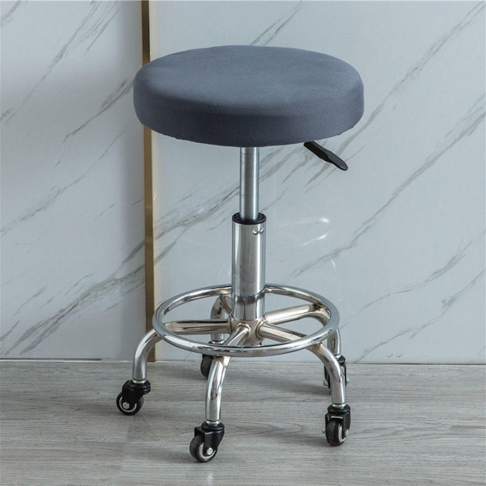 Thickened Round Chair Cover Solid Color Chair Slipcover Chairs Accessories Protector