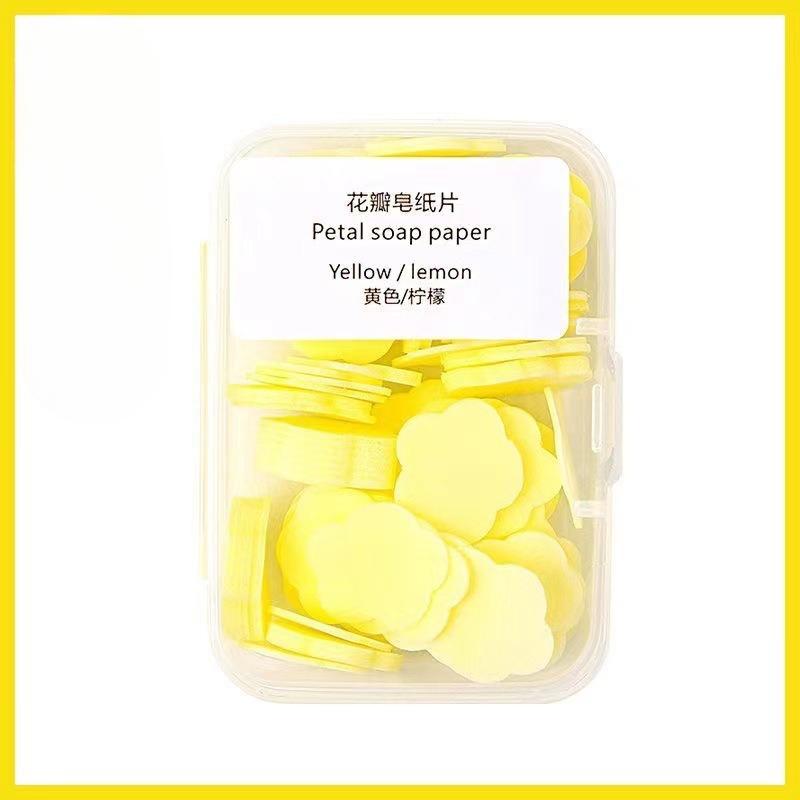 Disposable Soap Tablets Student and Children's Portable Petal Soap Tablets Outdoor Travel Portable Antibacterial Hand Soap