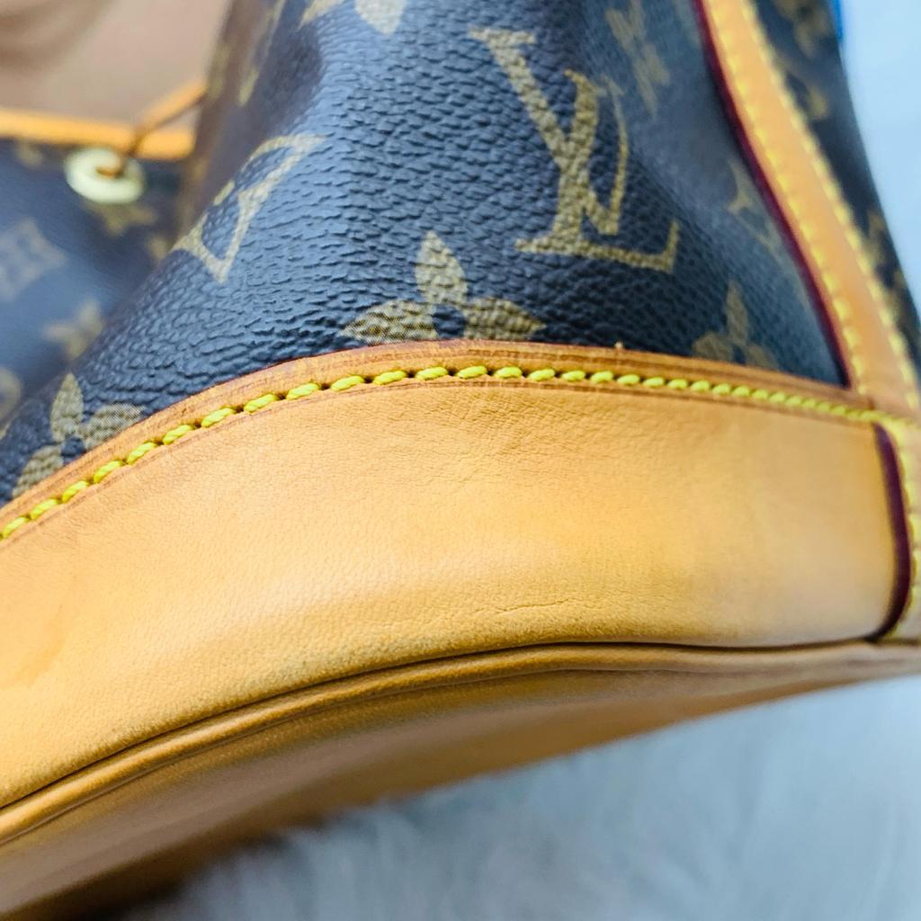 [Usato] Petit Noe Classico Monogramma Chiusura a Coulisse Tela Rivestita con Rifiniture in Pelle Borsa a Secchiello - Eccellente #RE4TMN