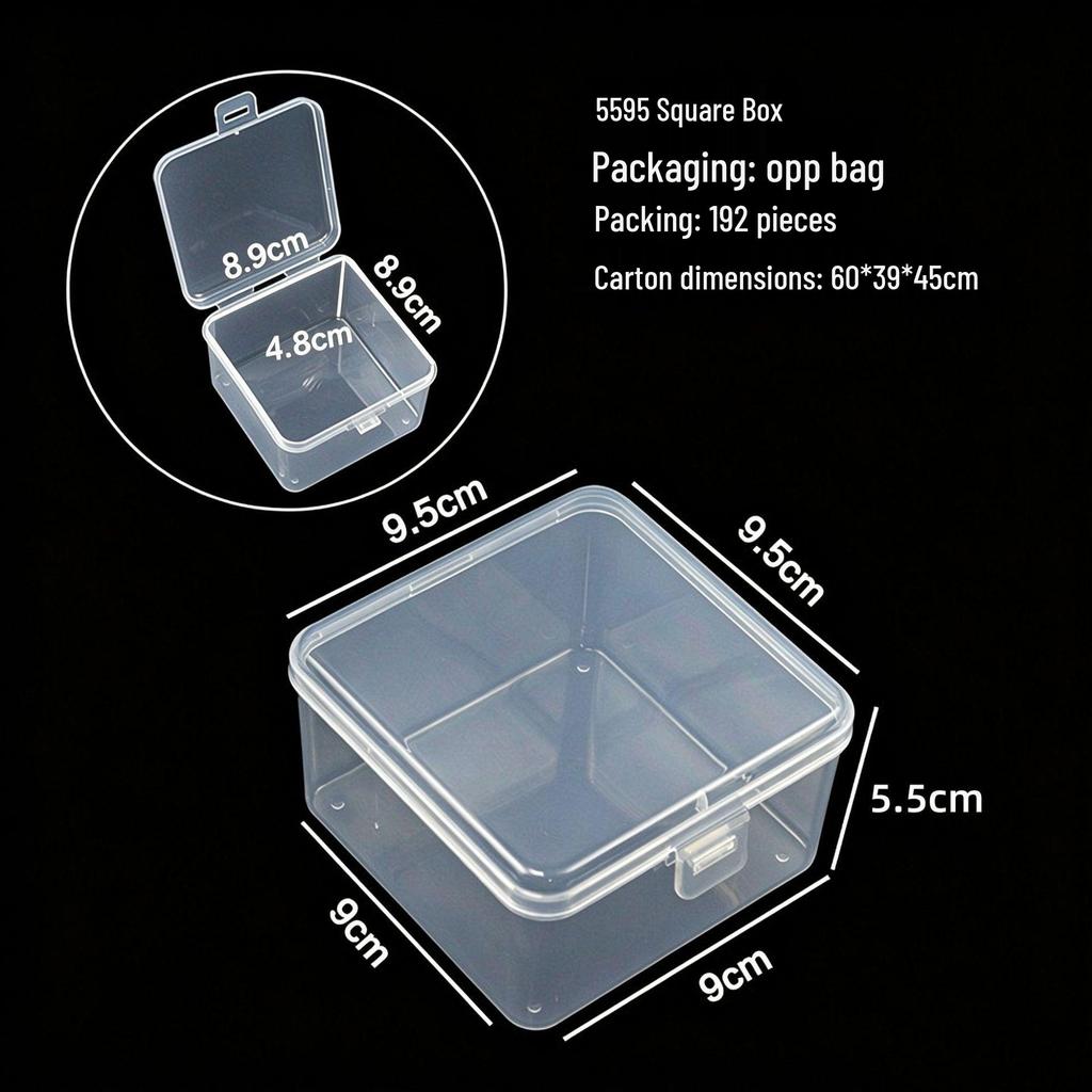 Rectangular Translucent PP Plastic Storage Box with Lid for Jewelry and Small Parts