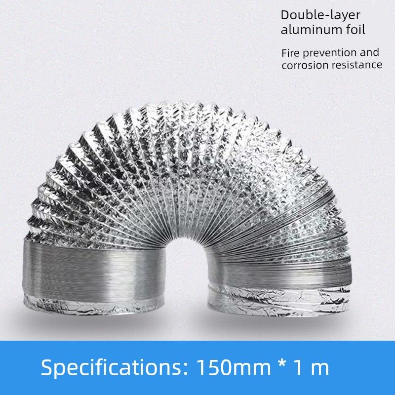 Kitchen Range Hood Smoke Vent Aluminum Foil Exhaust Hood Smoke Vent Retractable Range Hood Accessories Pipe Flue