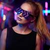LED Light-up Glasses With Patterns, Rechargeable And Reusable, Perfect For Parties And Festive Occasions.
