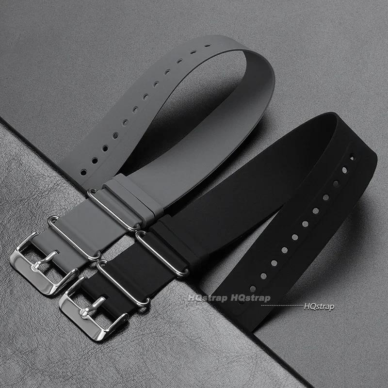 18mm 20mm 22mm Silikon Einteilige Uhrenarmbänder Universelles Weiches Wasserdichtes Gummi-Uhrenarmband für Damen Herren Schwarz Blau Grau Armband