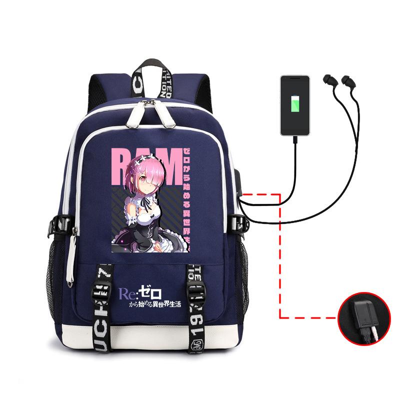 A Different World Life From Scratch Peripheral Printing School Bag Outdoor Usb Headphones Backpack