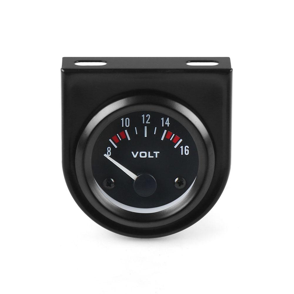 Car 2"52mm Universal Voltmeter 8~16V Volts Gauge White Light Voltage Gauge Car Meter Racing Meter TT101264