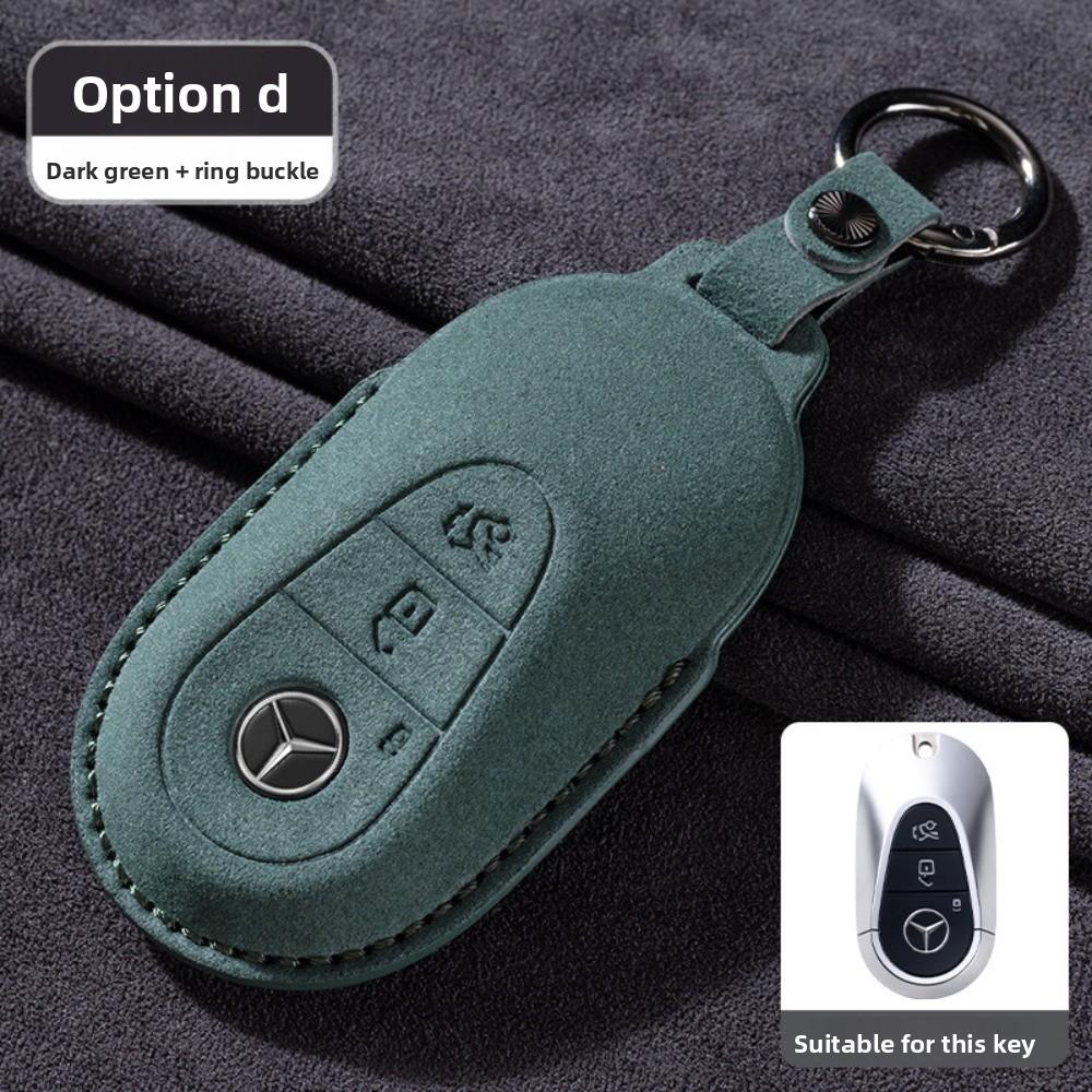 For Mercedes E300L Key Cover GLC260 Leather Case for Men E260L Car Accessories Suede Flip