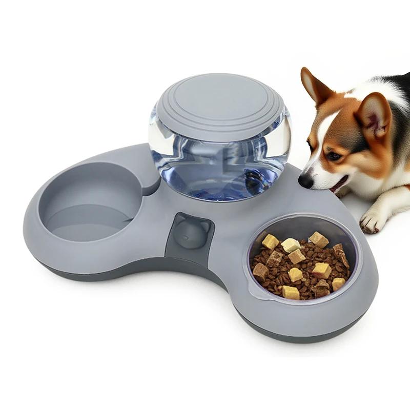 2-in-1 Automatic Cat Water Dispenser 1.4L Large Capacity Pet Feeder Bowl Siphon Principle Drinking Fountain