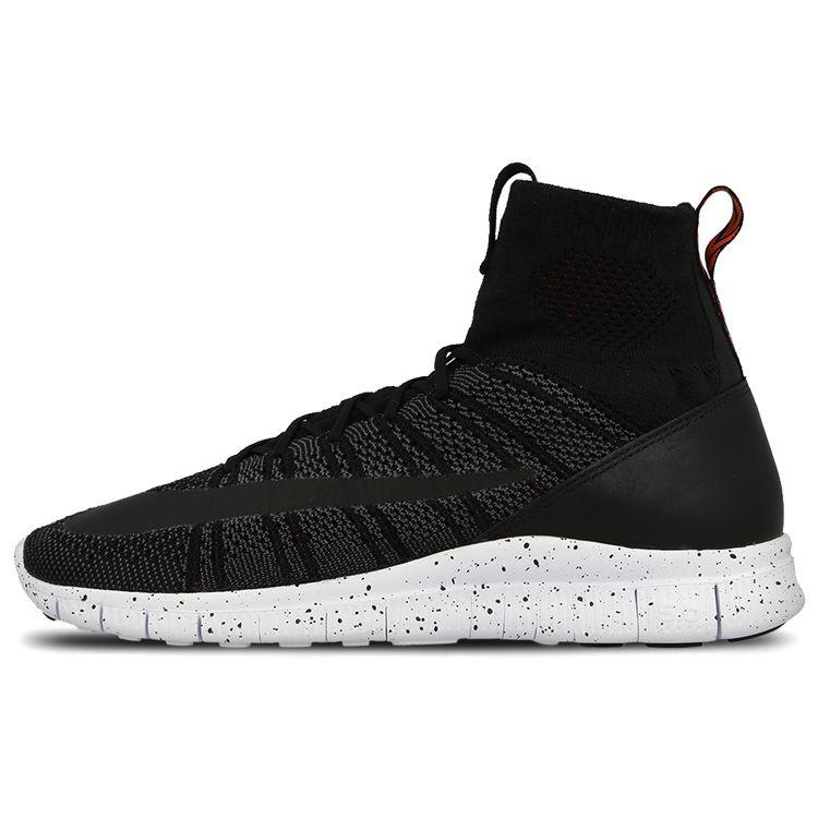 

Мужские кроссовки Nike Free Flyknit Mercurial Black белые 805554-008