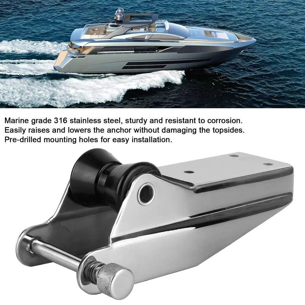Heavy Duty Bow Roller Stainless Steel 316 Marine Roller Bracket Bubber Rollers  Self Launching