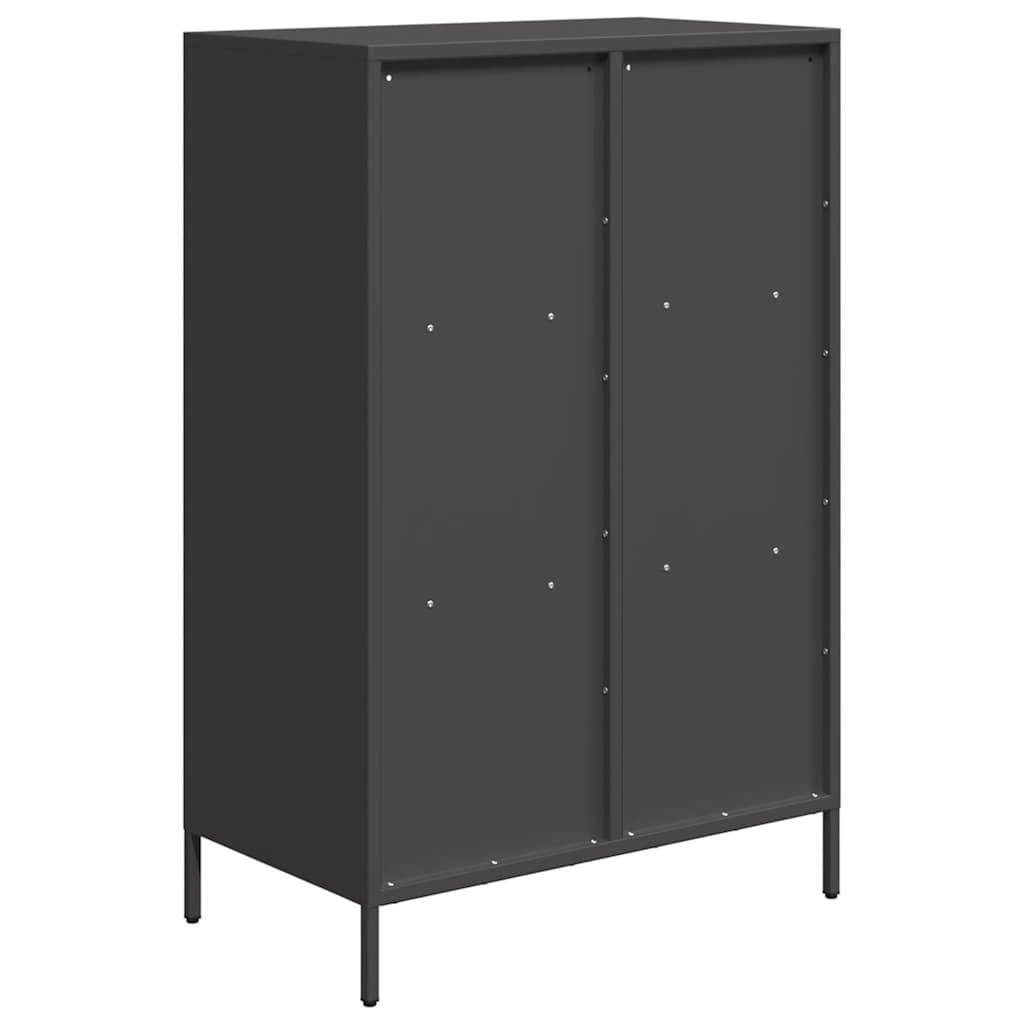Vidaxl Szafka, Czarna, 68X39X103,5 Cm, Stal