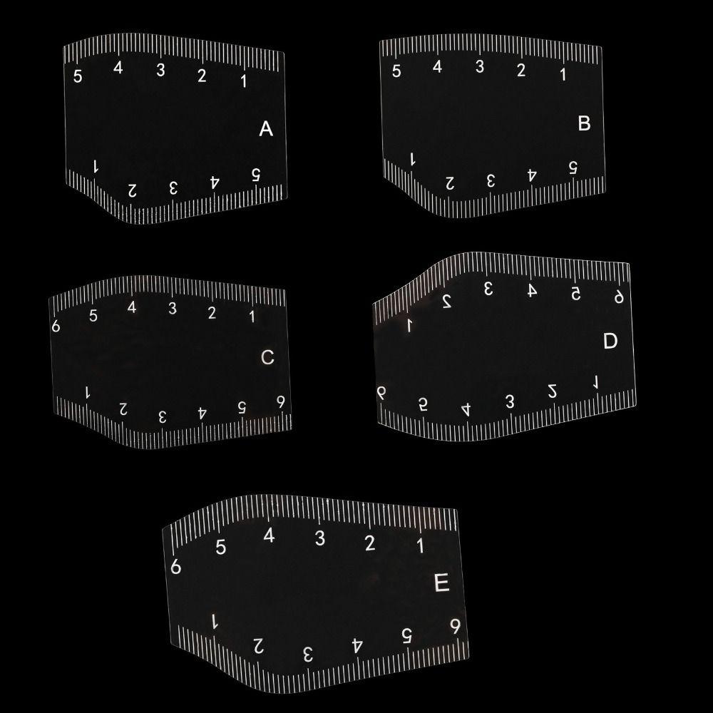5Pcs Transparent Eyebrow Mapping Ruler Flexible Rulers Instant Brow Shaper  Beginners