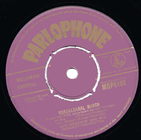 

7-дюймовая пластинка RON GOODWIN HIS ORCHESTRA The Song Of The High Seas MSP6103 Parlophone 1954 UK Саундтреки Мюзиклы Б/у