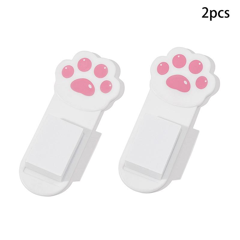 2/4ks Roztomilá kreslená rukojeť na toaletu, Kreativní odstraňovač víka s kočičí tlapkou, Plastový pohodlný odstraňovač vyklápěcího víka