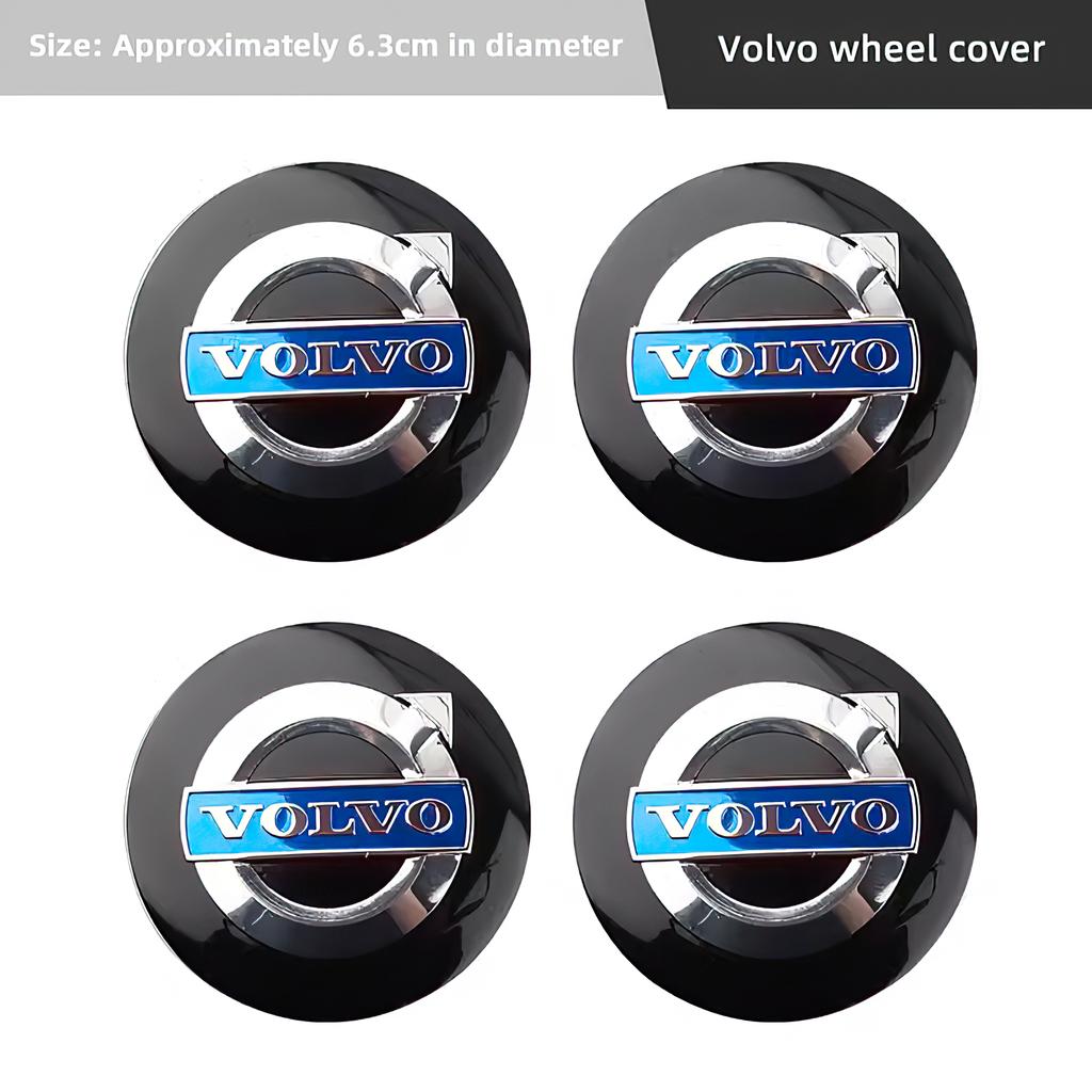 4pcs Aluminum Alloy Car Tire Center Hub Cover Sticks For Volvo Xc60 Xc90 V40 V60 S60 V50 V90 S80 C40 XC40 V70 XC70 C30 C70 EX90
