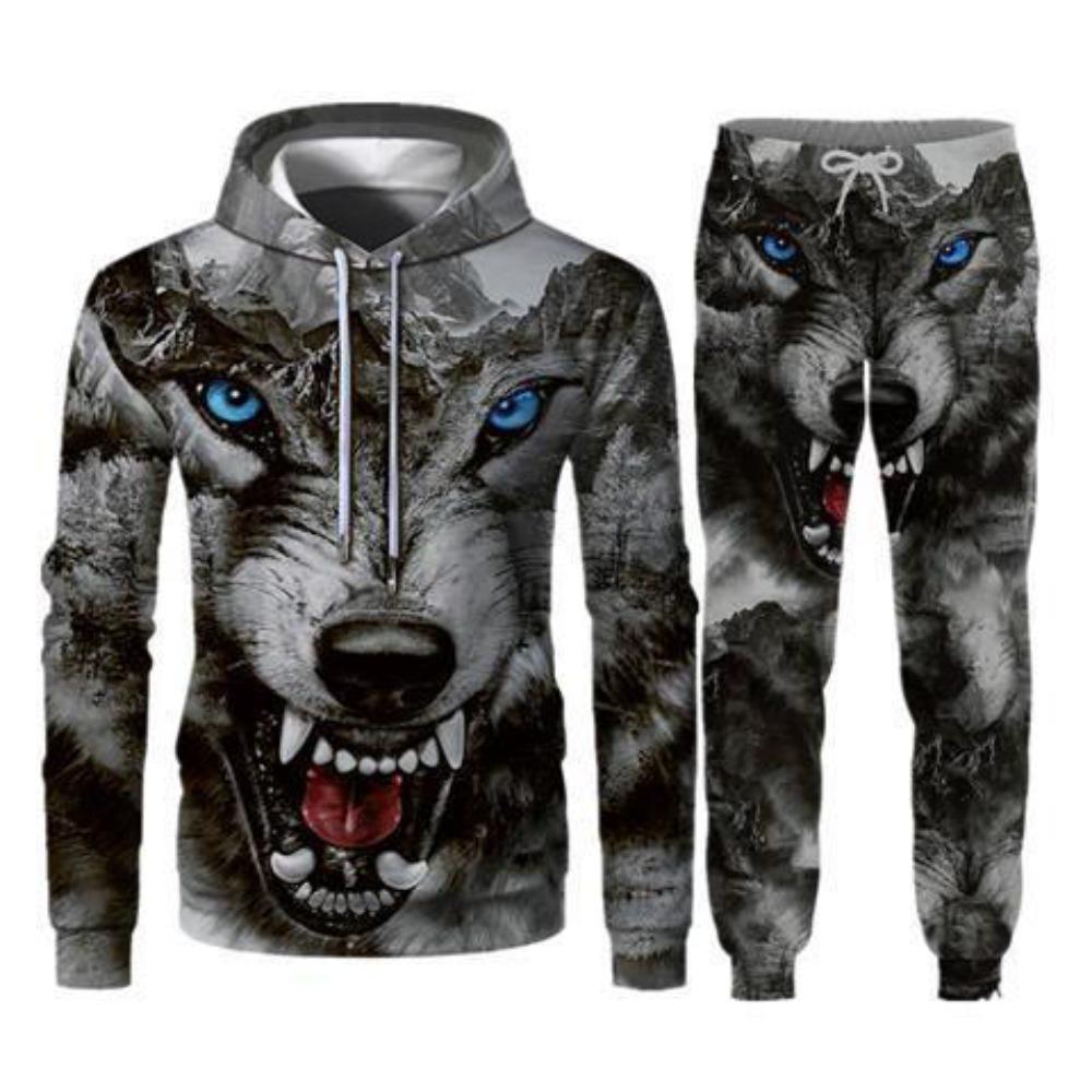 Autumn Venom Animal Starry Sky Pattern Pullover Set 3D Printed Adult Sweater Set Street Hip Hop Trend Fashion Sports Hoodie Set