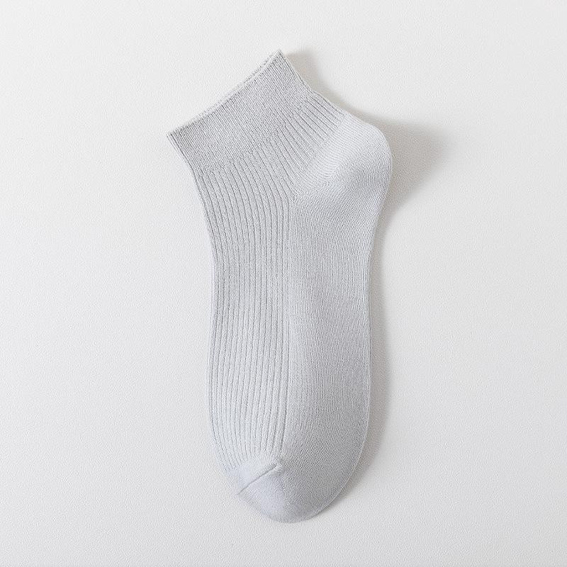 Summer Men's Solid-color Short Socks, Anti-odor and Anti-friction Casual Men's Socks, Breathable and Sweat-absorbing Socks