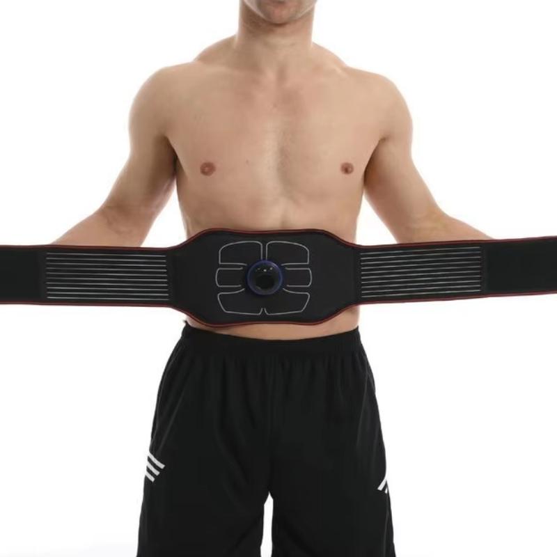 Portable Muscle Stimulator Belt for Abdomen Toning USB Rechargeable Home Fitness Body Massager