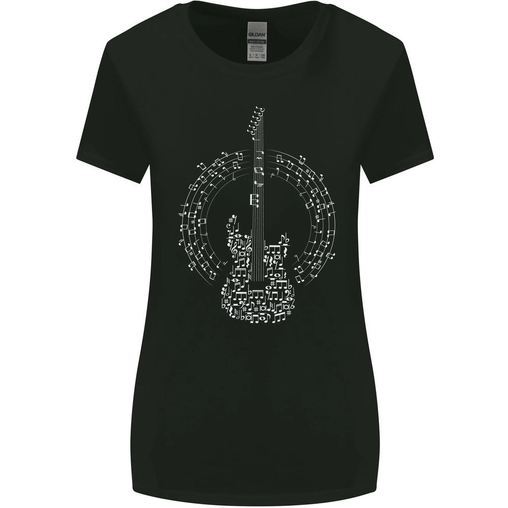 Guitar Notes Electric Guitarist Player Rock Womens Wider Cut T-Shirt Unisex T-Shirt M