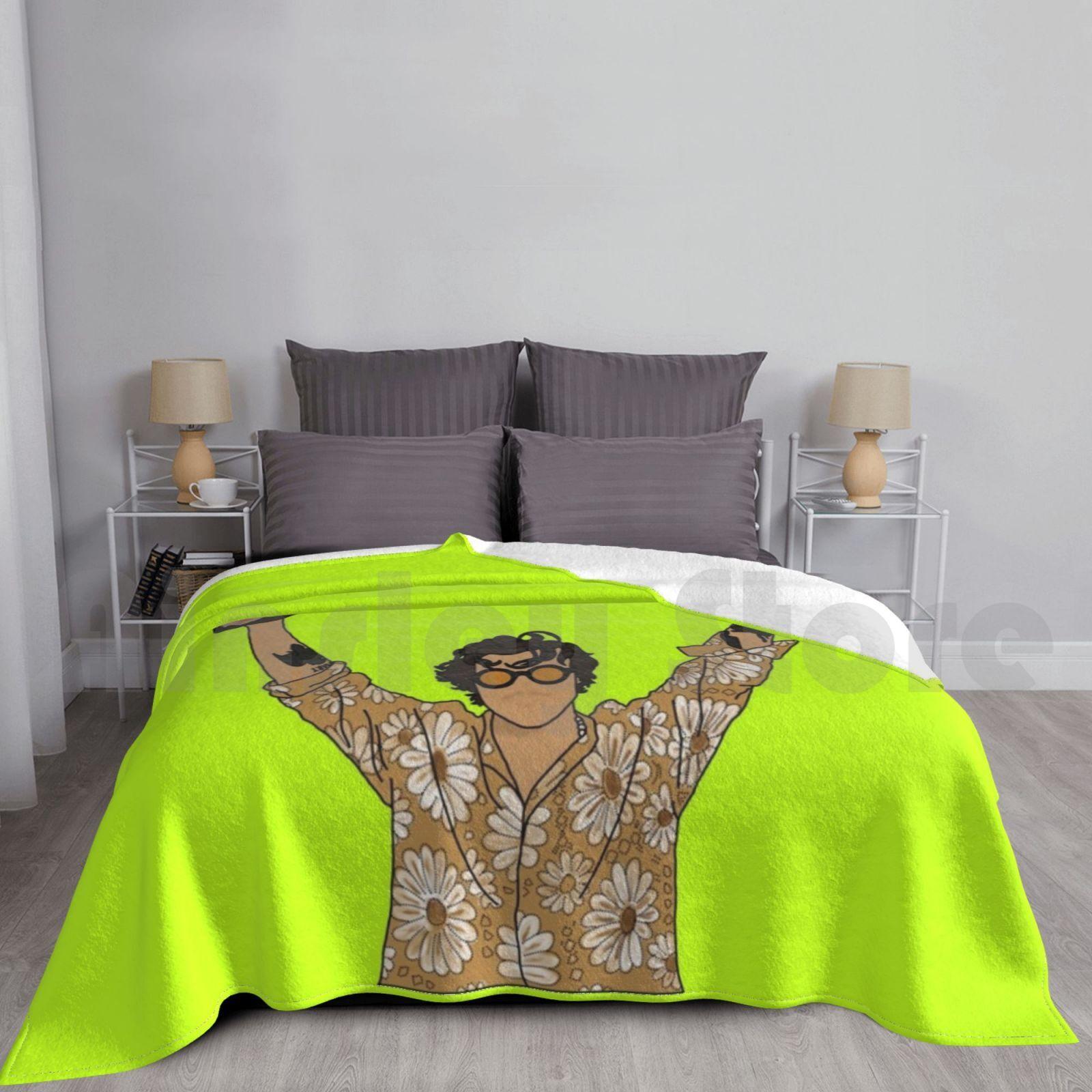 Watermelon Sugar Blanket For Sofa Bed Travel Watermelon Sugar Music Video Watermelon Size: 75*100cm, Weight: 230 GSM