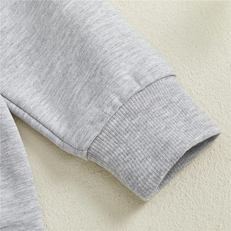 Completo Autunnale per Bambini e Neonati Maschi Felpe Ricamate a Manica Lunga e Pantaloni Lunghi a Quadri Set di 2 Pezzi