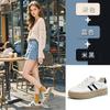 Leather platform German training shoes women's 2025 new comfortable Forrest Gump shoes versatile sports shoes not tired feet white shoes women's