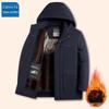Men's Winter Fleece-Lined Hooded Puffer Jacket