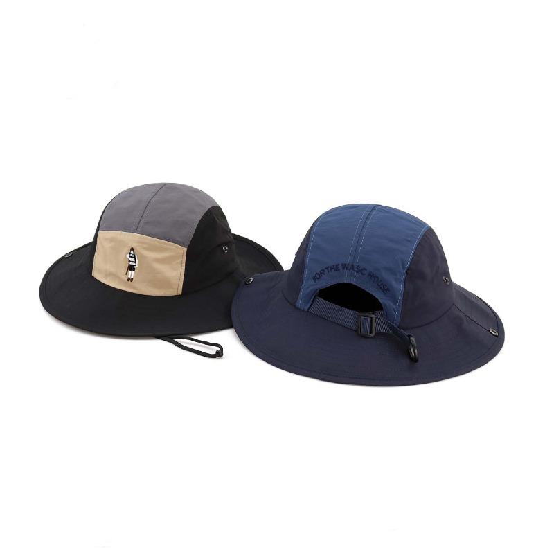 Retro color matching quick drying bucket hat outdoor mountain visor mountain camping sun protection western denim