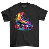 Old School Rollerskate Paint Drip Design T Shirt Fun And Retro 100 Cotton F