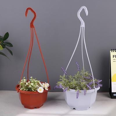 Cache-pot suspendu en plastique Fleur Plante Chaîne Panier Porte-plante Pots de fleurs pour plantes succulentes Récipient à fleurs Décoration Maison Jardin