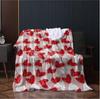 1 STKS cadeaus Deken Roze Rood Wit Hart plaid voor Jubileum Verjaardagscadeaus Zoet Romantisch Cadeau Festivalcadeaus het hele jaar door gebruik