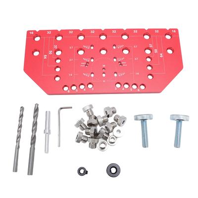 35mm Regalstiftbohrlehre und Scharnierbohrlehre Aluminiumlegierung Scharnierbohrwerkzeug für Griff Schublade Kleiderschrank