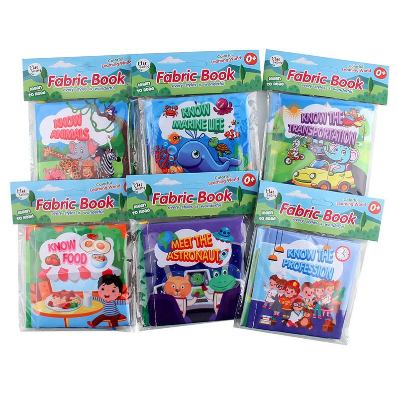 Baby Sensory Enlightenment English Cloth Book With Sound Paper Tear-resistant And Washable Early Childhood Educational Toy