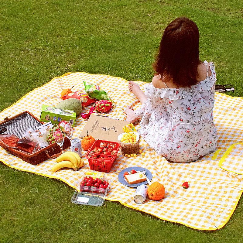 Outdoor Camping Mat, Picnic Mat, Beach Waterproof and Moisture-proof Portable Tent Sleeping Mat, Double-sided Aluminum Film