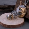 Wikinger Wolfskopf Odin Rune Edelstahlring Herrenmode Dominanter Hip-Hop Street Herrenring Hochwertiger Schmuck