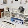 Desktop Organizer Rack Single-Layer Lace Design Stand Space-Saving Storage Shelf for Home Office