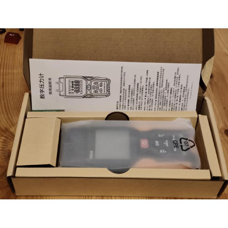 Manômetro Digital T9-S8830 ±36,8 kPa Testador de Pressão HVAC de Porta Dupla 12 Unidades Armazenamento de 99 Dados Luz de Fundo