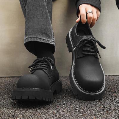 Scarpe da Uomo di Tendenza Primavera 2024 Stile Britannico con Rialzo Effetto Ghiaccio Basse