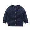 Suéter de Bebé Algodón Tejido Recién Nacido Ropa para Niños Moda Tops Lisos Ropa de Abrigo Infantil Niñas Niños Cárdigan Manga Larga Otoño 0-3 Años