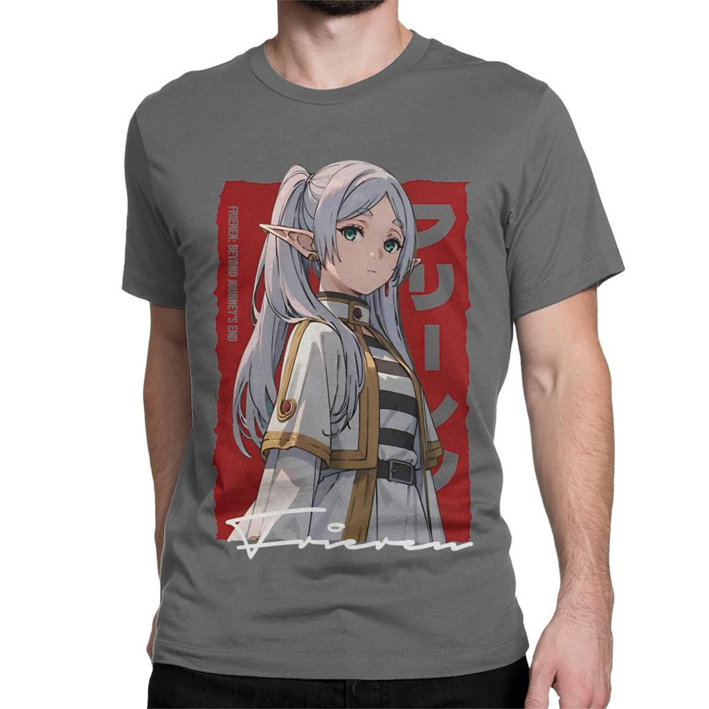 Anime Beyond Journeys End Japanese T Shirt for Men Women Cotton  TShirt Round Neck Sousou No Frieren Tees Clothes Plus Size