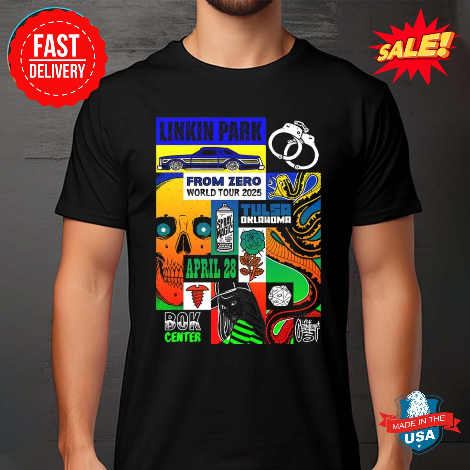 Linkin Park Tulsa Oklahoma Tonight At BOK Center On April 28th 2025 T-Shirt S