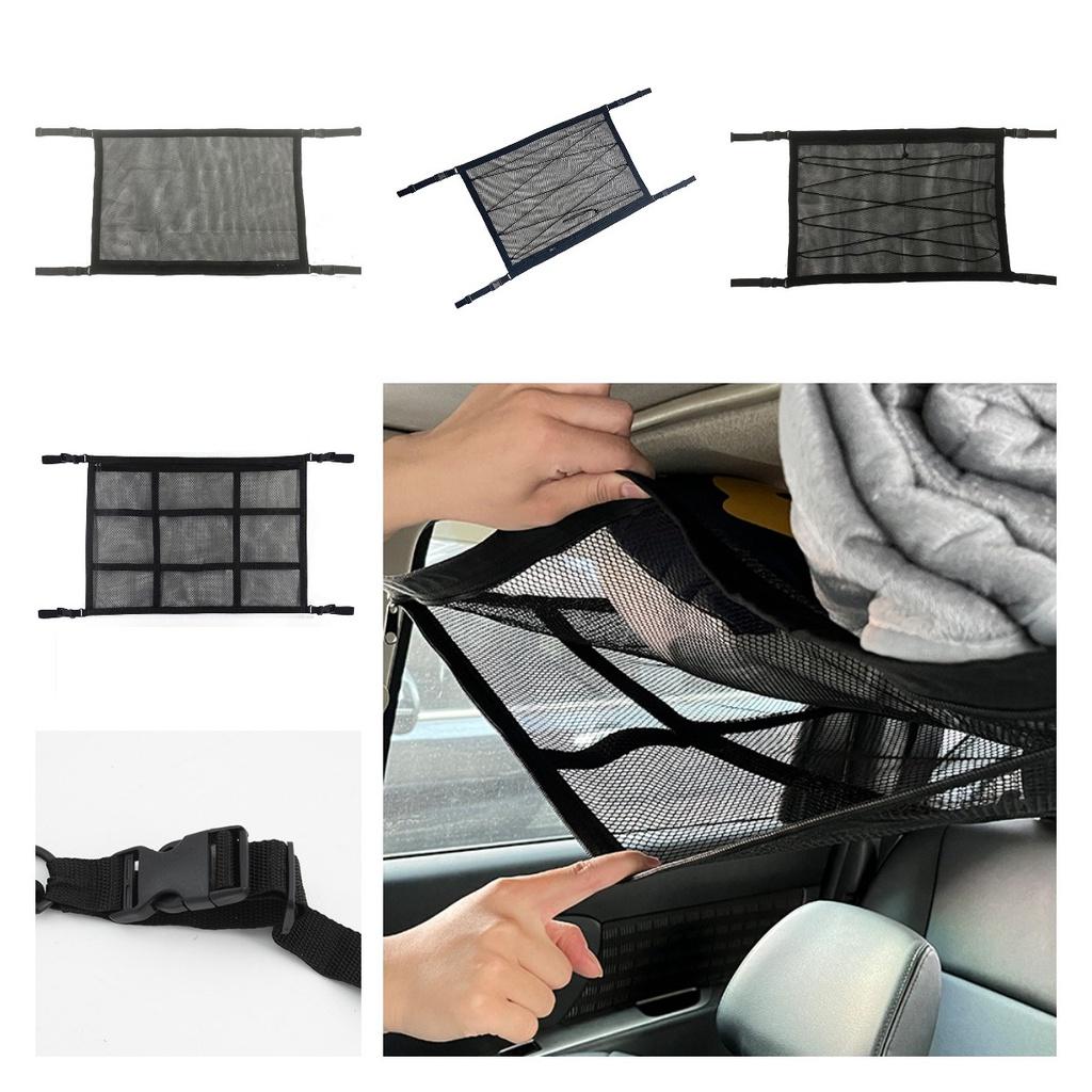 Stropní úložná síť do auta pro uspořádání autopříslušenství Černá Dvouvrstvý Styl Křížové Vazby