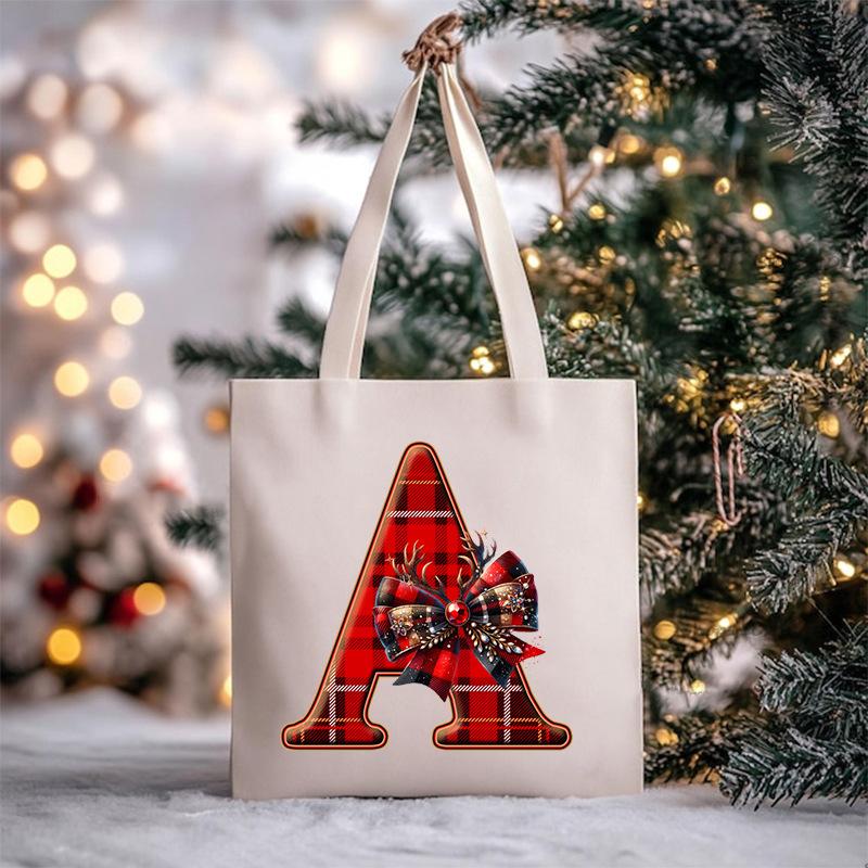 

Printed Student Daily Versatile Tote Bag Christmas Portable Canvas Bag No specification