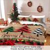 3pcs Checkered Christmas Tree Print Coreless Duvet Cover Set Multiple Sizes Bedrooms Dormitories Comfortable Machine Washable
