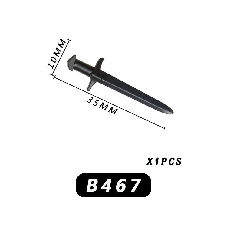 100Pcs Medieval Soldier Miniature Building Block Weapon Accessories Spear Bow Arrow Sword Puzzle Assembly