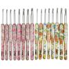 8-Piece Crochet Tool Set Aluminum Manual Knitting Set DIY Craft Kit with OPP Bag Printed Design for Crochet Enthusiasts